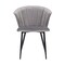 Armen Living Lulu Contemporary Dining Chair in Black Powder Coated Finish and Gray Velvet LCLUCHBLGREY - alternate 6